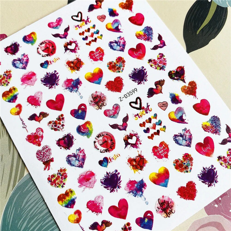 Z-D3635 Z-D3599 Donuts Pizza Love 3D Back glue Nail decal Nail sticker Nail decoration Nail art Nail ornament