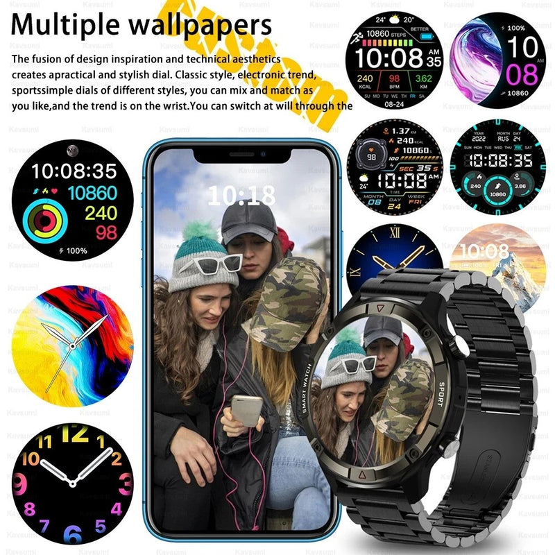 2023 novo relógio inteligente masculino 1.60 "display 4g rom 1g ram voz chamando esporte relógios reprodução de música local ip68 à prova dip68 água smartwatch