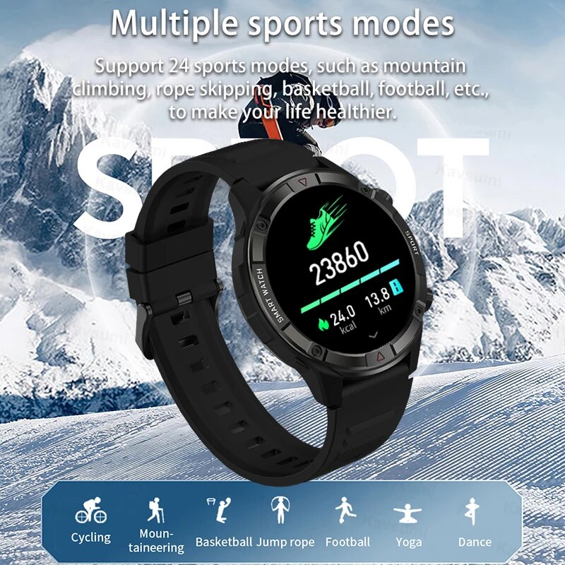 2023 novo relógio inteligente masculino 1.60 "display 4g rom 1g ram voz chamando esporte relógios reprodução de música local ip68 à prova dip68 água smartwatch