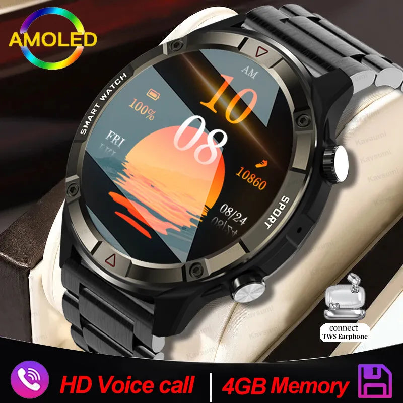 2023 novo relógio inteligente masculino 1.60 "display 4g rom 1g ram voz chamando esporte relógios reprodução de música local ip68 à prova dip68 água smartwatch